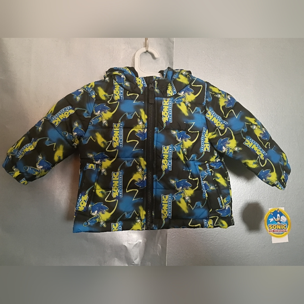 Sonic the Hedgehog Kids Puffer Jacket - Blue and Yellow